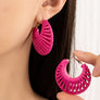 Cord braided cone shape hoop earrings