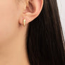Stainless steel snake huggie hoop earrings