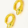 Stainless steel snake huggie hoop earrings