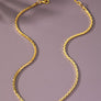 Real gold dipped braided chain necklace