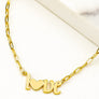 Real gold dipped love pendant necklace