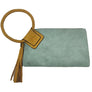 Fashion Cuff Handle Tassel Wristlet Clutch