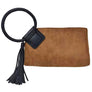 Fashion Cuff Handle Tassel Wristlet Clutch