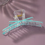 X SHAPE CLEAR HAIR CLAW CLIP WITH ENAMEL COLORS