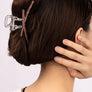 X SHAPE CLEAR HAIR CLAW CLIP WITH ENAMEL COLORS