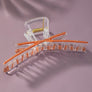 X SHAPE CLEAR HAIR CLAW CLIP WITH ENAMEL COLORS