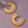 Color coated wood solar ray hoop earrings