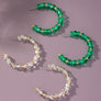 glass bead hoop earrings