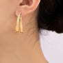 Saddle hoop earrings with rhinestones
