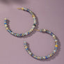 Semi precious stone hoop earrings