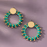 METAL DOOR KNOCKER HOOP WITH WOOD BEAD