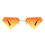 Rimless Triangle Diamond Party Tinted Sunglasses