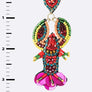 Crystal Beading Crawfish Iconic Earrings