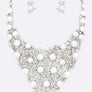Crystal Pearl Red Carpet Statement Necklace Set