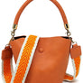 Fashion Bucket Crossbody Bag with Guitar Strap