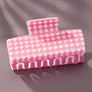 checker pattern rectangle hair claw clip