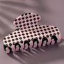 checker pattern hair claw clip