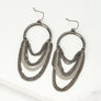 Arch drop earrings with chain fringe