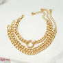 3 chunky curb chain bracelet set
