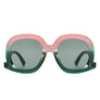 Women Round Oversize Geometric Fashion Sunglasses