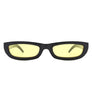 Rectangle Retro Slim Tinted Narrow Sunglasses