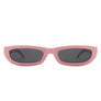 Rectangle Retro Slim Tinted Narrow Sunglasses