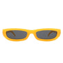 Rectangle Retro Slim Tinted Narrow Sunglasses
