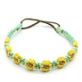 Crochet flower pattern elastic head wrap