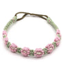 Crochet flower pattern elastic head wrap