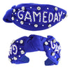 JEWELED GAME DAY BEADED KNOTTED HEADBAND