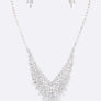 Fringe Rhinestone Necklace Set
