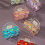 Clear lucite hair claw clip with flower prints