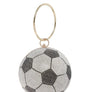 Full Rhinestone Soccer Ball Clutch