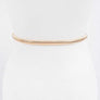 Textured Metal Elastic Skinny Belt