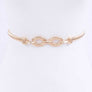 Textured Metal Elastic Skinny Belt