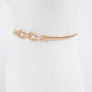 Textured Metal Elastic Skinny Belt