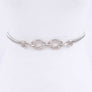 Textured Metal Elastic Skinny Belt