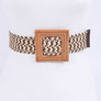 Faux Bamboo Buckle Stretch Belt