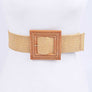Faux Bamboo Buckle Stretch Belt