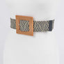 Faux Bamboo Buckle Stretch Belt