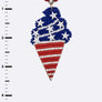 USA Flag Beaded Ice Cream Cone Earrings