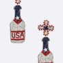 USA Bottle Iconic Beaded Earrings