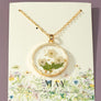 B A C K IN S T O C K Birth month dried flower NECK