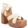 Cristina Cross Strap Embellished Heels