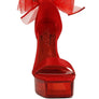 Kiri Satin Clear High Heeled Bow Sandals
