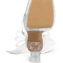 Kiri Satin Clear High Heeled Bow Sandals