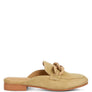 Krizia Chunky Chain Suede Slip On Loafers