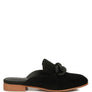 Krizia Chunky Chain Suede Slip On Loafers