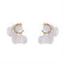 ACRYLIC PETALS STUD EARRINGS