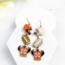 SPORTS BALL UNIFORM ACRYLIC DROP HOOK EARRING